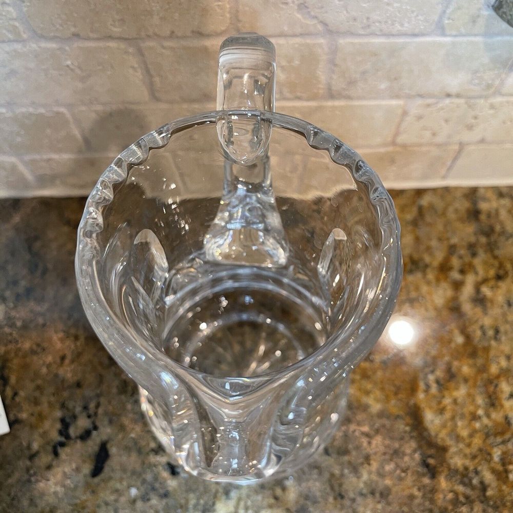 Drink Pitcher American Brilliant Period Cut Crystal Glass‎ 9 Inch Tall Geometric - Picture 6 of 7